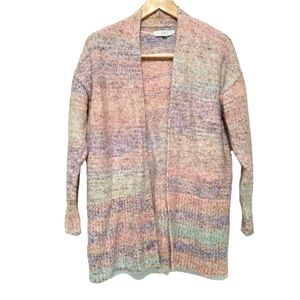 LOFT Multicolor Wool Blend Winter Cardigan
